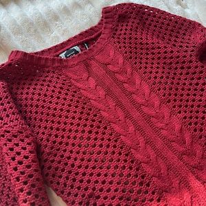 Red see through sweater